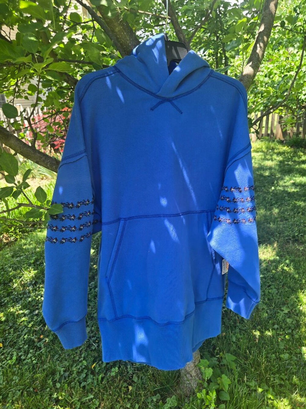 Sold out Free people at my best embroidered hoodie in stellar blueXS - Picture 5 of 17